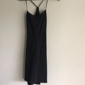 Black Dress with Lace Panels